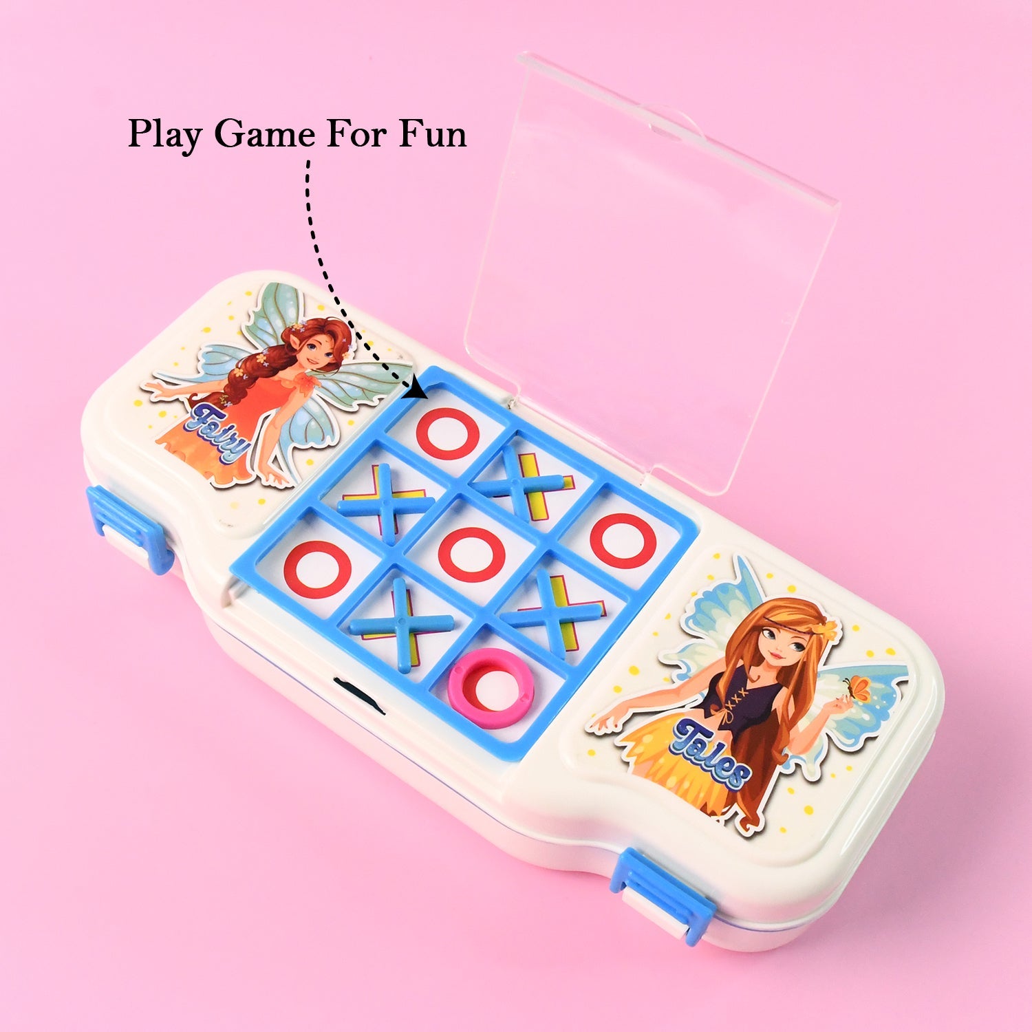 Kids Pencil Box with Built-in Tic Tac Toe Game Kids Pencil Box with Built-in Tic Tac Toe Game